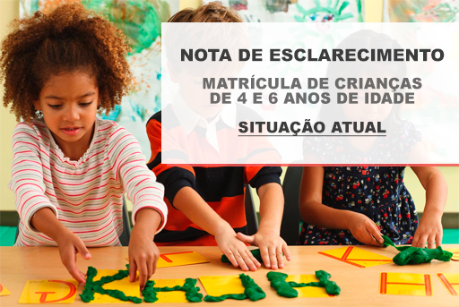 Sobre a matrícula de crianças de 4 anos de idade na Educação Infantil, e de 6 anos de idade no Ensino Fundamental, o Conselho Estadual de Educação da Bahia cumpre seu papel de informar que: 31 de março volta a ser data limite para aniversário de crianças de 4 e 6 anos de idade ingressantes, respectivamente, na Educação Infantil e no Ensino Fundamental