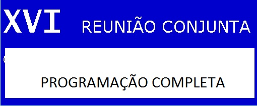 Confira a Programação Completa da XVI Reunião Conjunta (outubro de 2015)