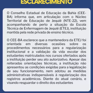 Nota de Esclarecimento 