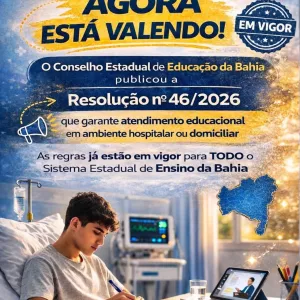 Conselho Estadual de Educação estabelece normas para atendimento educacional hospitalar ou domiciliar na Bahia