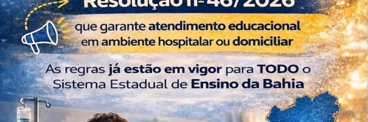 Conselho Estadual de Educação estabelece normas para atendimento educacional hospitalar ou domiciliar na Bahia