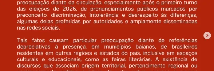 MANIFESTAÇÃO DO CEE-BA EM DEFESA DA DIVERSIDADE, DA CONVIVÊNCIA DEMOCRÁTICA E DOS DIREITOS HUMANOS