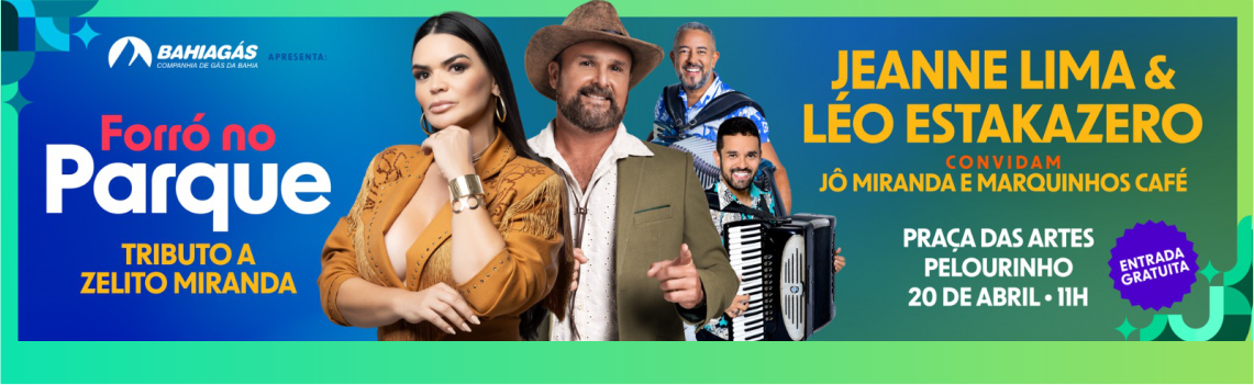 Forró no Parque volta no domingo de Páscoa com Jeanne Lima e Leo Estakazero 