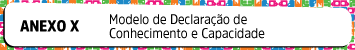 Declaração de Conhecimento e Capacidade