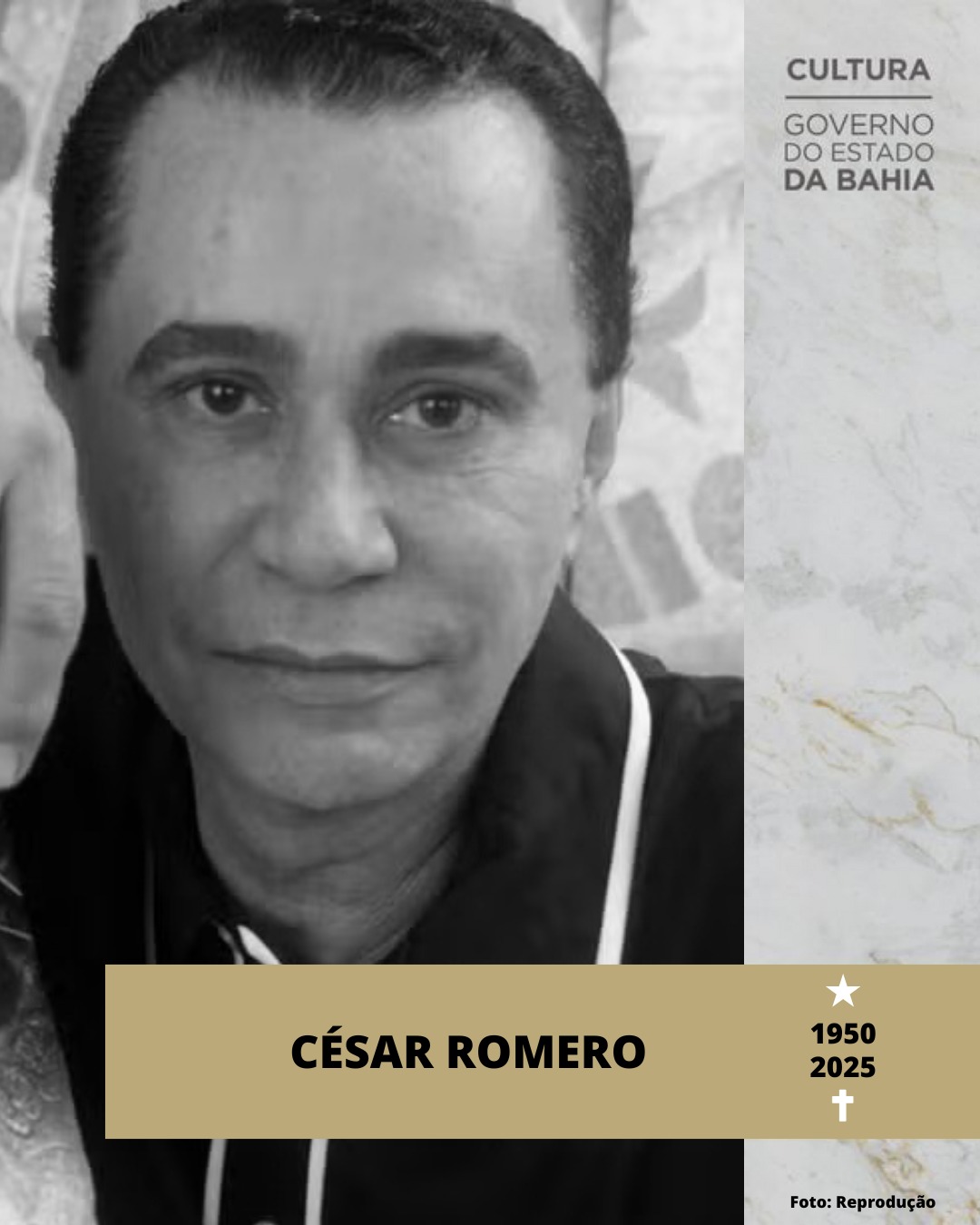 Nota de Pesar Secult - Cesar Romero