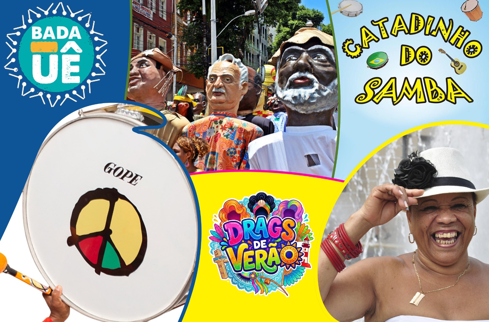 Olodum com Daniela Mercury, Margareth e Carla Visi é destaque desta terça (3) no Pelô; bonecões, samba raiz e apresentação drag também agitam a programação