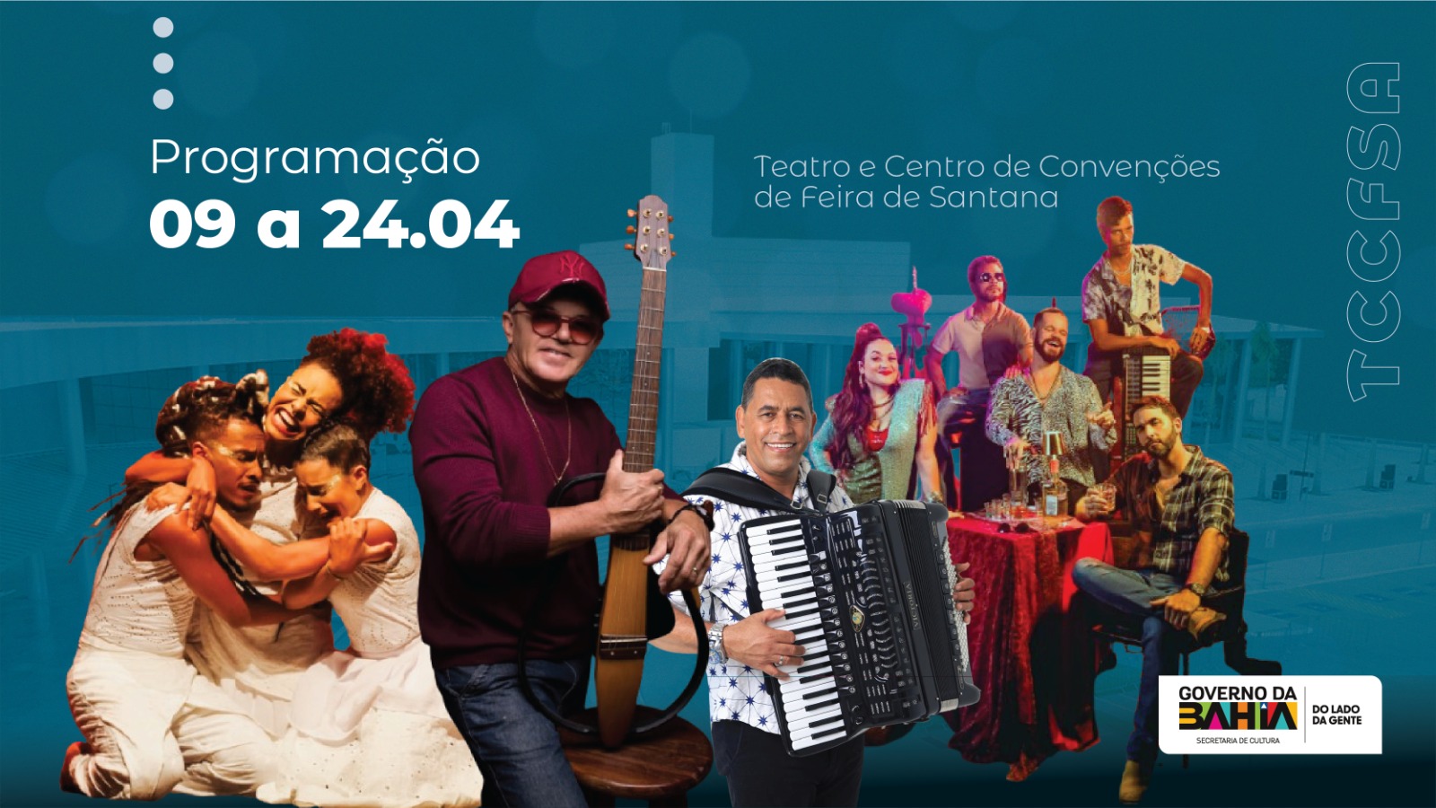Programação de abril:  Teatro e Centro de Convenções de Feira reúne música, espetáculos e economia criativa