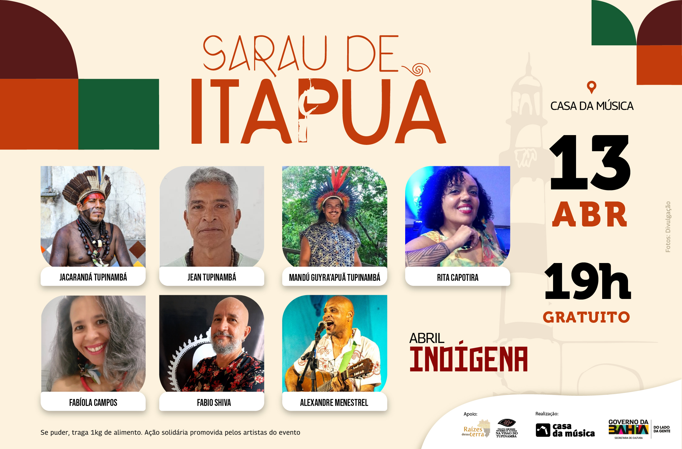 Sarau de Itapuã celebra cultura indígena em edição especial na Casa da Música