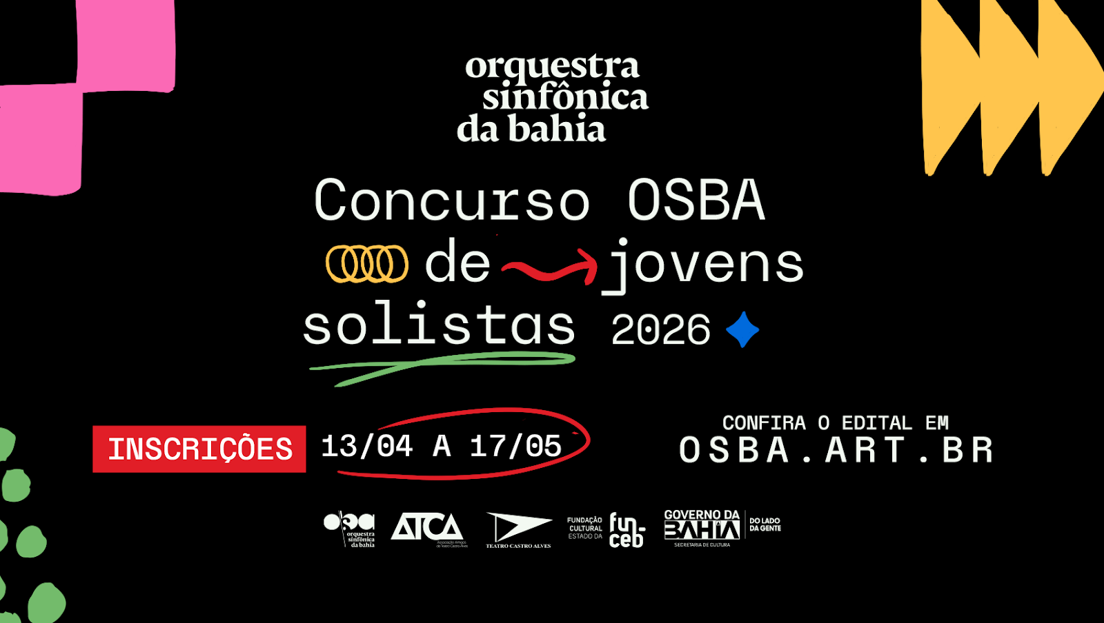 Orquestra Sinfônica da Bahia lança concurso para jovens instrumentistas brasileiros 
