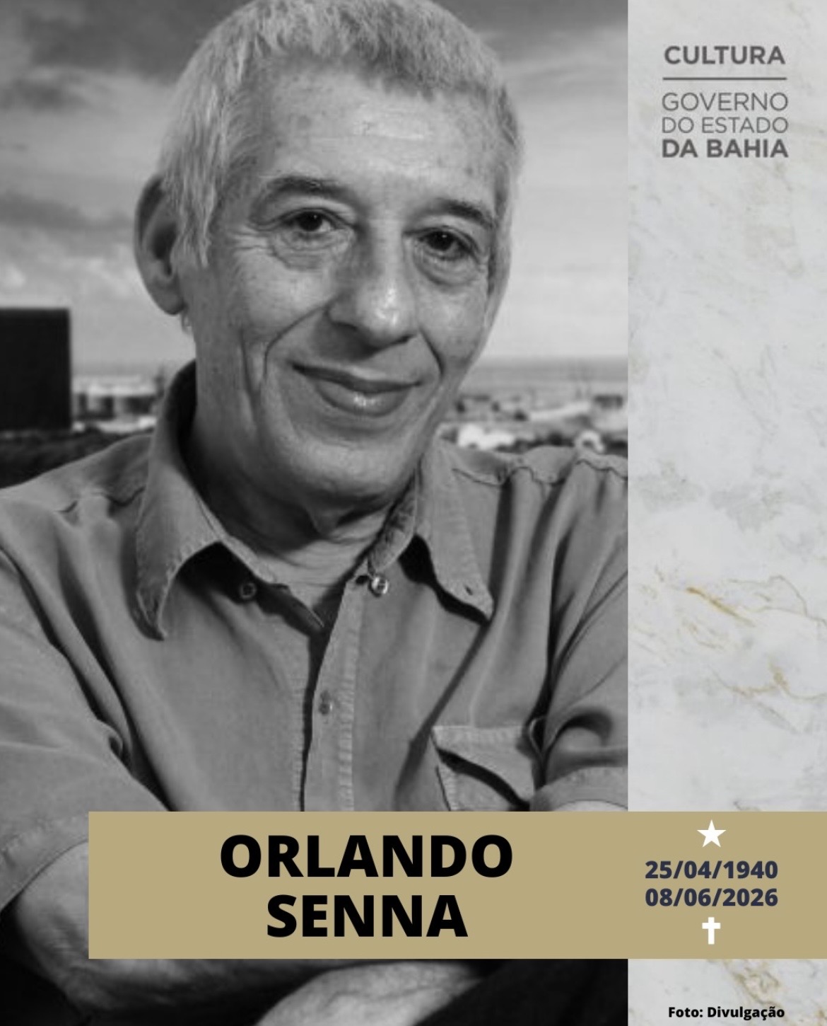 NOTA DE PESAR - Orlando Senna