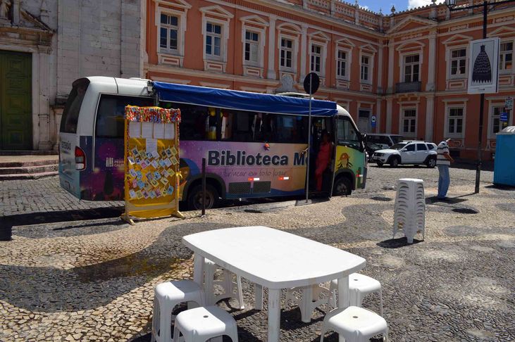 Biblioteca Móvel no Centro Histórico