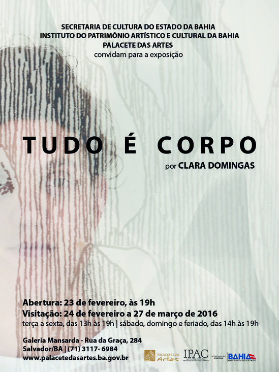 Convite exposição Tudo é corpo