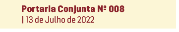 Portaria Conjunta nº 008