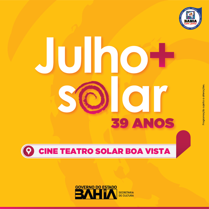 Julho + Solar 39 anos