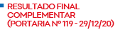 RESULTADO FINAL - Portaria Nº 119