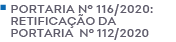Retificação da Portaria 112/2020