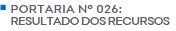 Resultado dos Recursos