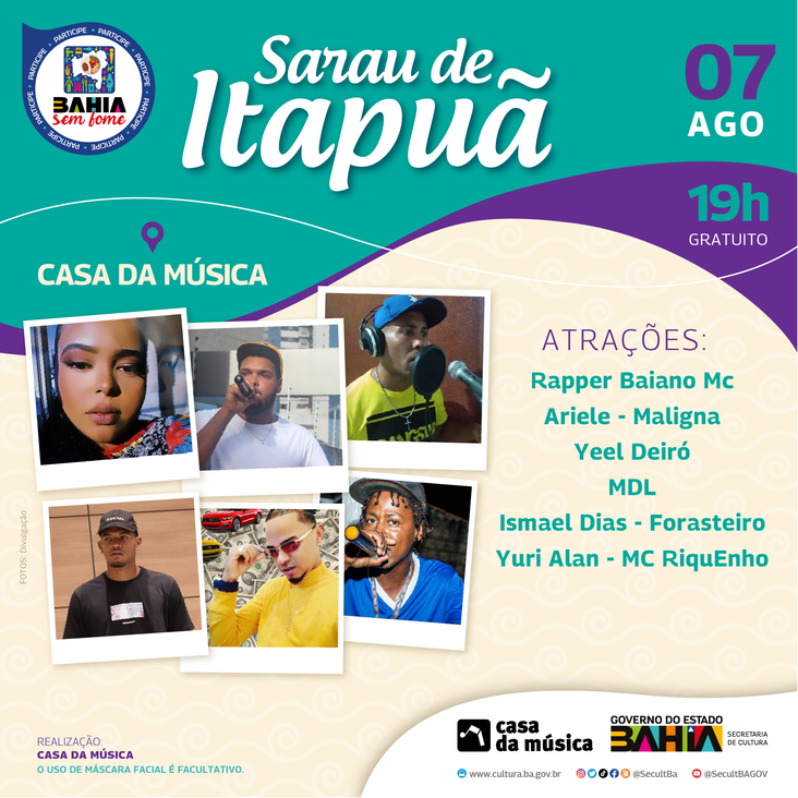 Card Sarau do dia 07 de agosto