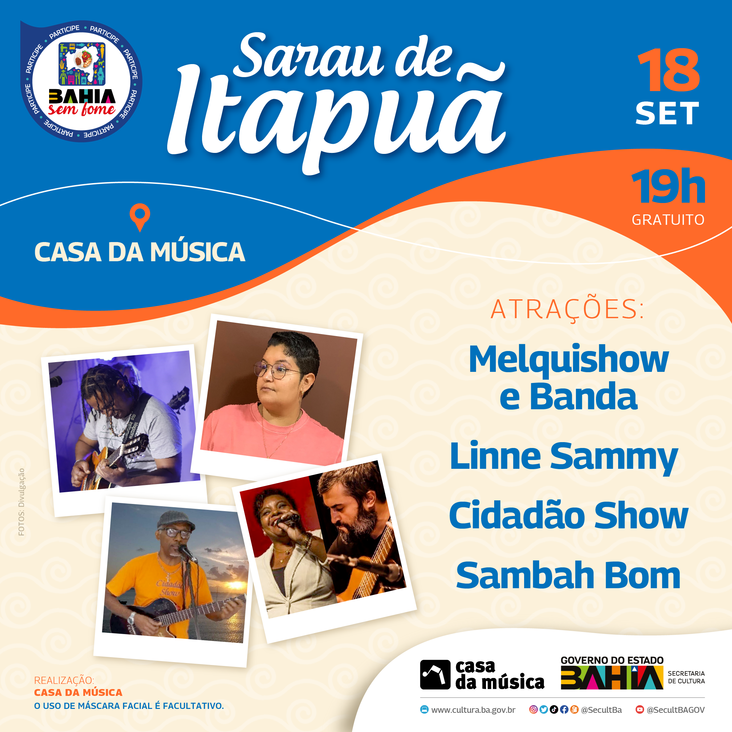Card do Sarau de Itapuã 18 de setembro