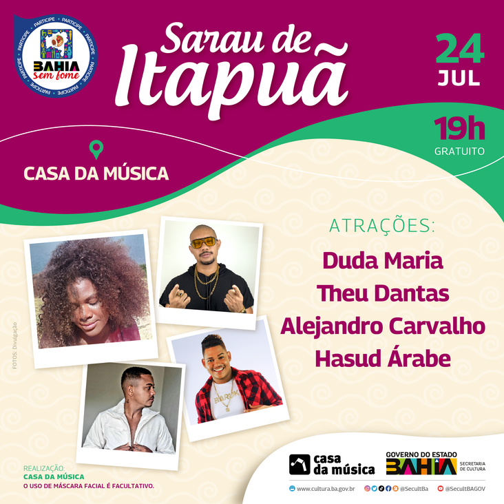 Sarau de Itapuã 24 de julho