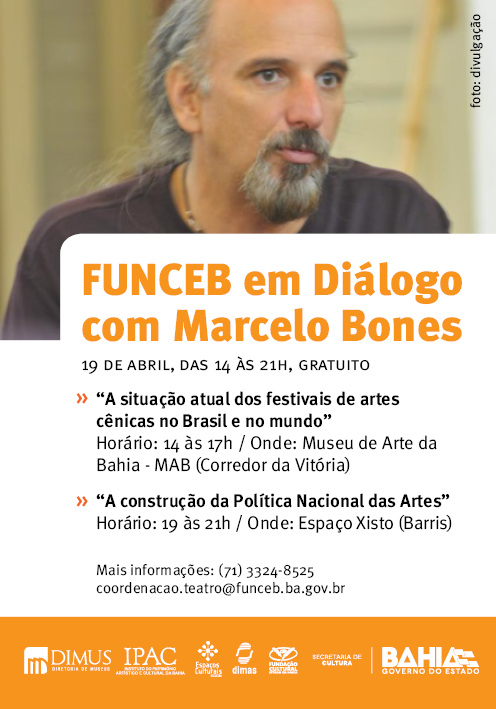 Festivais de Artes Cênicas e Política Nacional para as Artes são temas do FUNCEB em Diálogo