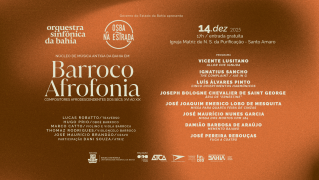 Projeto OSBA na Estrada leva a Santo Amaro o concerto “Barroco Afrofonia”, neste domingo (14), com entrada gratuita
