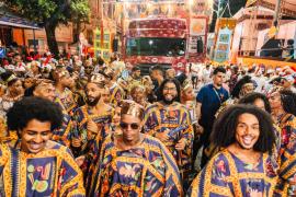 Cortejo Afro leva para a avenida um espetáculo de ancestralidade, força e elegância