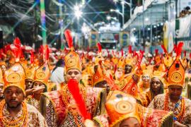 Cortejo Afro leva para a avenida um espetáculo de ancestralidade, força e elegância