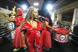 Cortejo levou a batida marcante do samba-reggae 