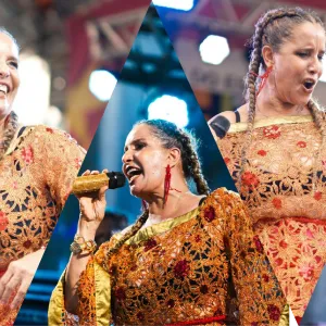 Sarajane agita palco no Pelô