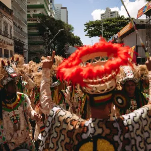 Olodum levou para a avenida o tema “Máscaras Africanas: Magia e Beleza”