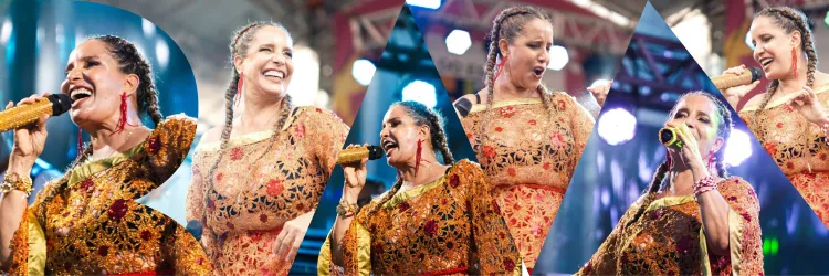 Sarajane agita palco no Pelô