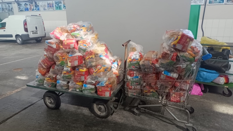 SEC realiza campanha de apoio a desabrigados pelas chuvas e arrecada 2,3 toneladas de alimentos