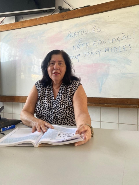 Após mais de duas décadas de rede estadual, entusiasmo com o ofício é o mesmo para professora Jancy Nery