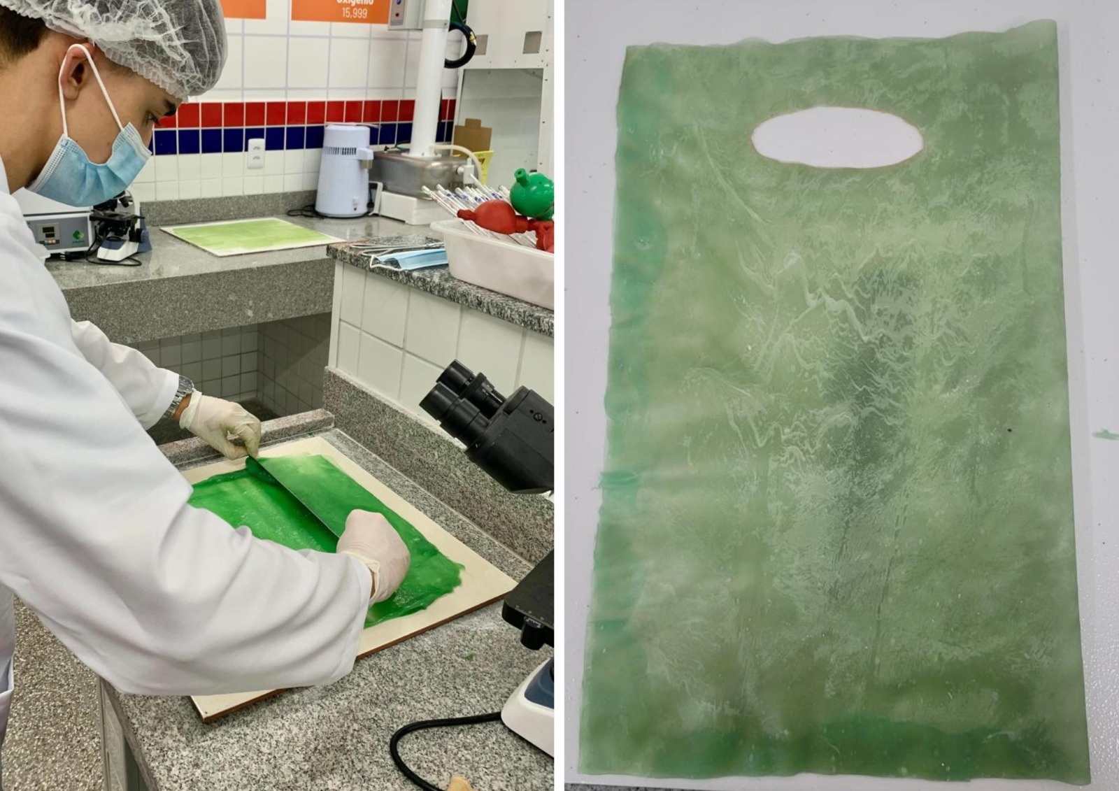 Sacola biodegradável desenvolvida por estudantes baianos é apresentada em evento internacional