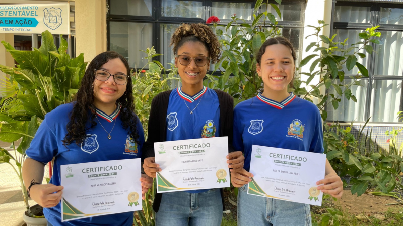 Estudantes da rede pública estadual conquistam medalhas e certificados na Olimpíada Brasileira de Geopolítica