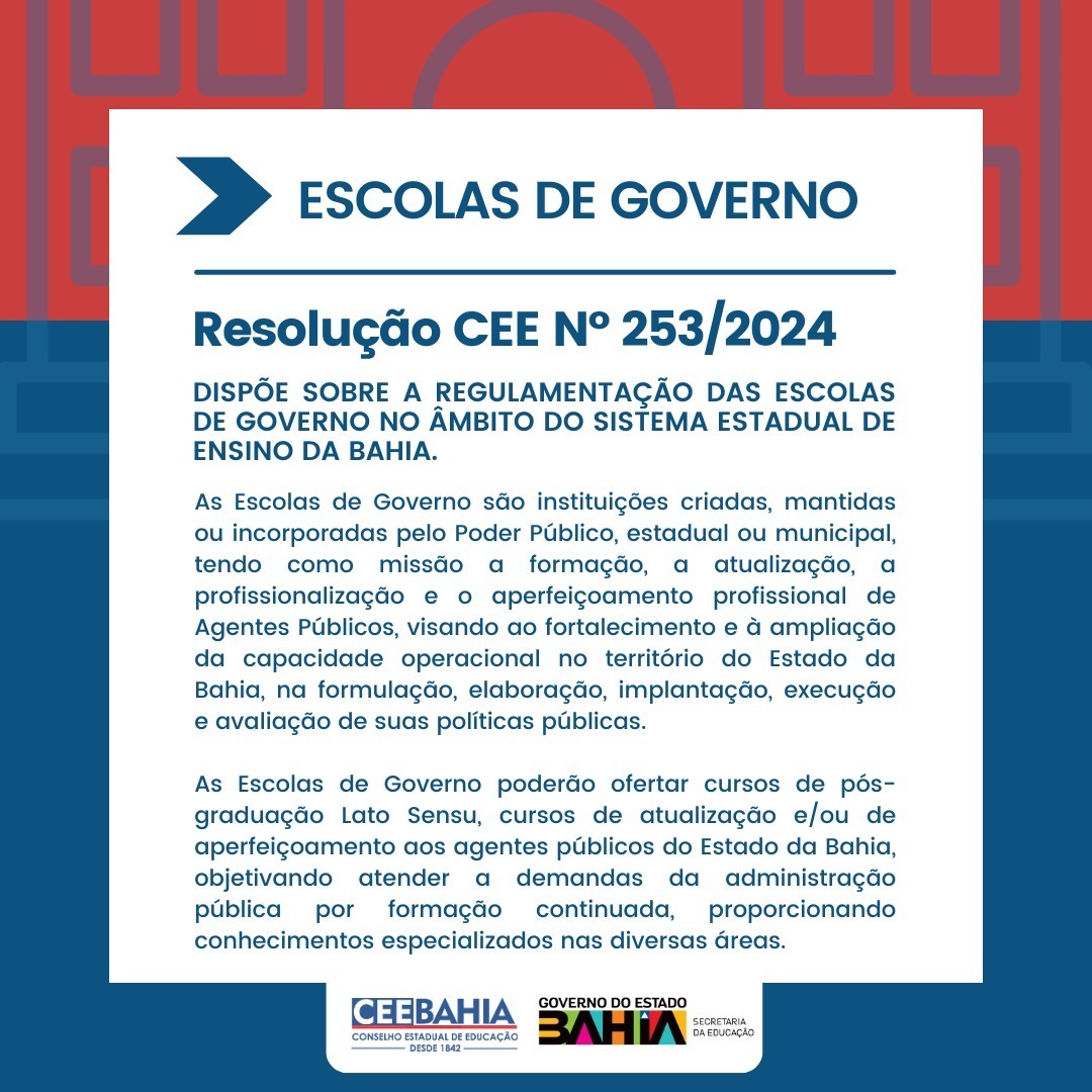 Conselho Estadual de Educação regulamenta escolas de governo e reafirma compromisso com a excelência na formação de servidores públicos