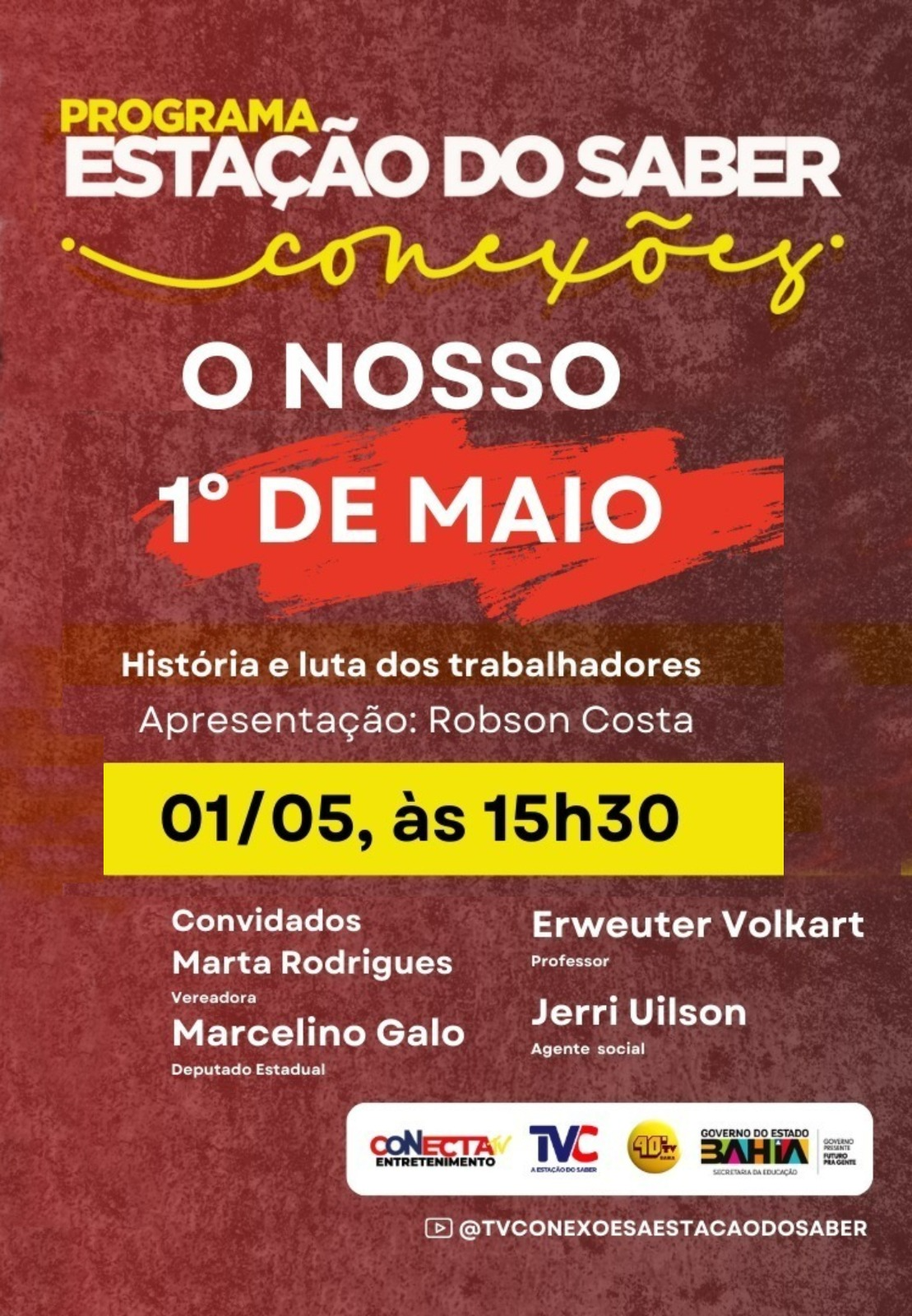 TV Conexões grava programa especial em homenagem ao Dia do Trabalhador