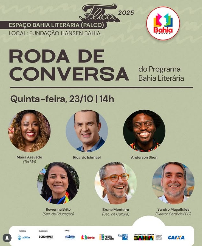 FLICA: secretária da Educação participa de roda de conversa sobre o Programa Bahia Literária