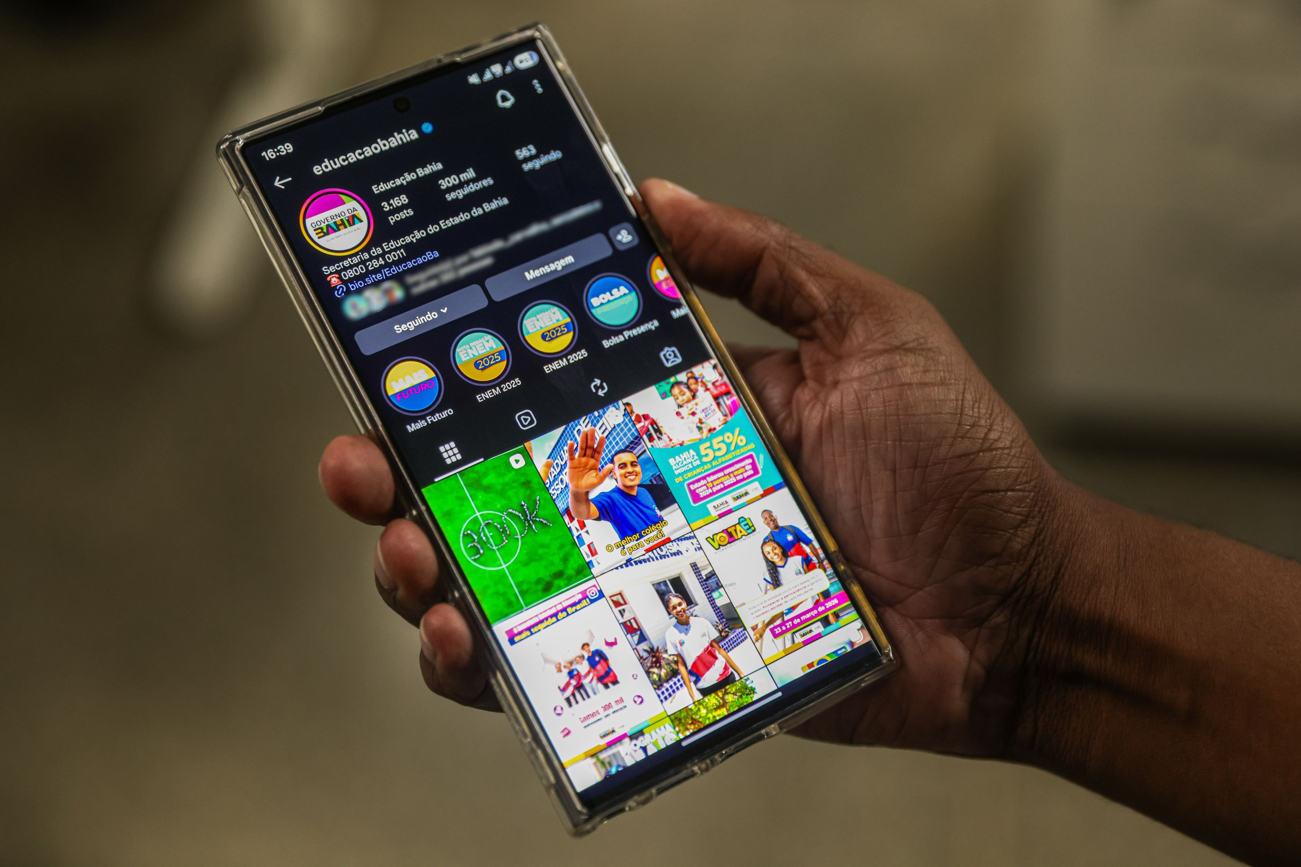 SEC alcança 300 mil seguidores e se torna a Secretaria Estadual de Educação mais seguida do país no Instagram