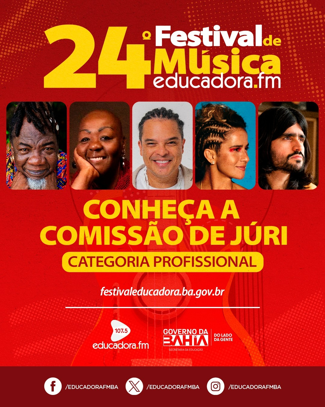 Conheça os jurados do Festival de Música da Rádio Educadora FM; inscrições para a categoria estudantil seguem até 8 de junho