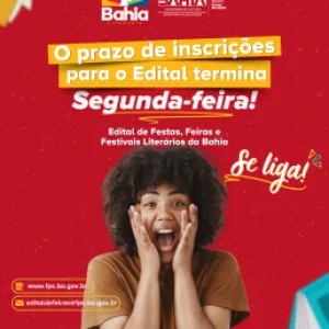 Bahia Literária: inscrições para o edital encerram na segunda-feira (12)