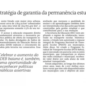Transporte Escolar: estratégia de garantia da permanência estudantil