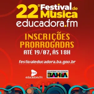 Inscrições prorrogadas do Festival de Música Educadora FM
