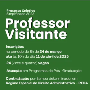 Uefs promove seleção para contratação de professor visitante