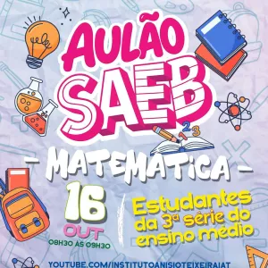 SEC promove Aulão SAEB de Matemática, nesta quinta (16) 
