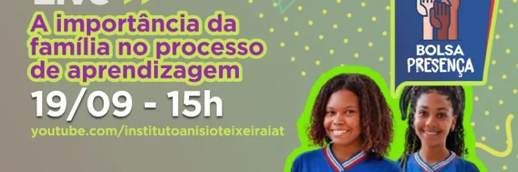 Secretaria realiza terceira live para formação de estudantes beneficiados pelo Bolsa Presença