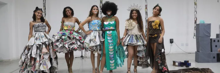 Criatividade e consciência ambiental movimentam desfile no Rômulo Almeida