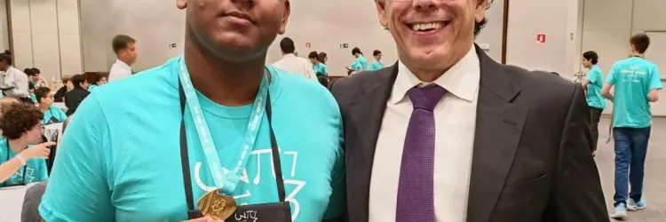 Estudante da rede estadual conquista terceira medalha de ouro em olimpíada nacional de Matemática