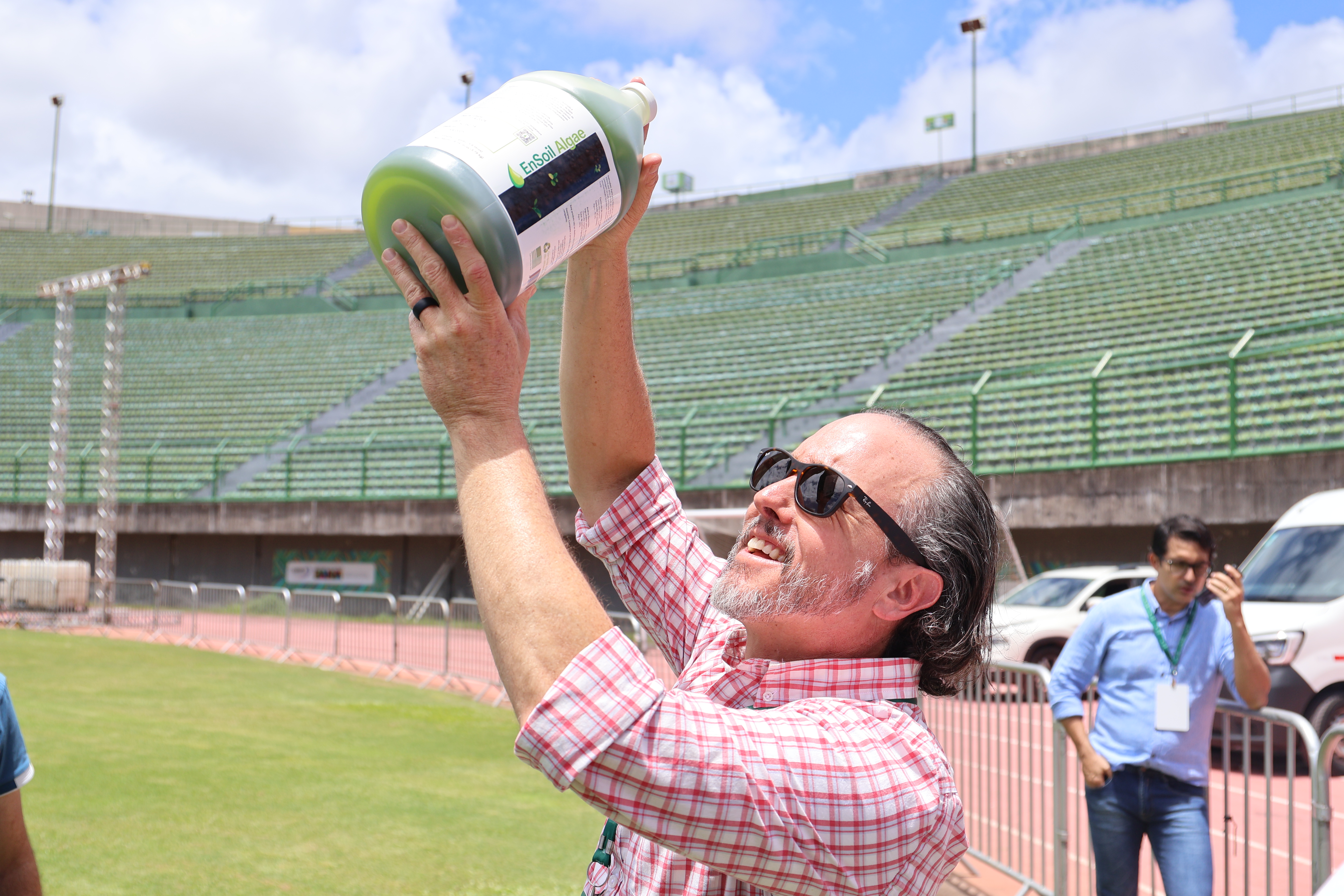 Tucker Garrigan no Estádio de Pituaçu. Foto: Maurício Viana/ Ascom Sudesb